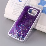 Wholesale Samsung Galaxy S6 Edge Glitter Shake Shake Star Dust Case (TPU  Purple)